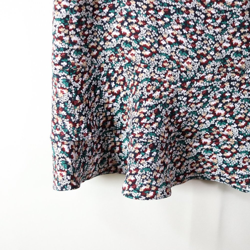 SOLD NWT ann taylor ruffled pencil skirt size 14 floral - Picture 6 of 8